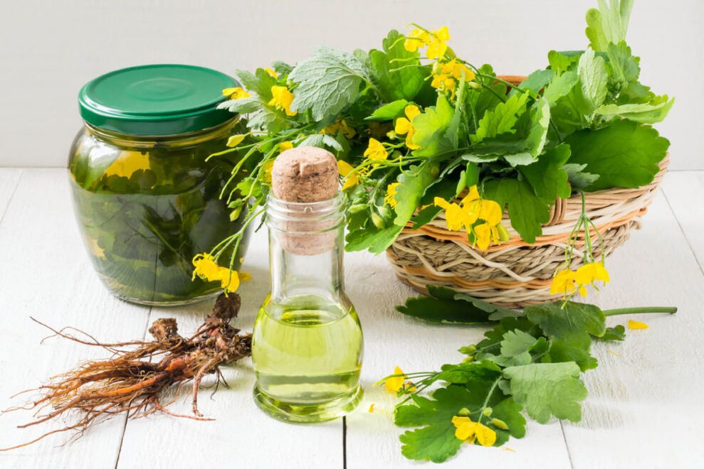 Ueleg an Abkochung vu Celandine fir Onychomykose ze bekämpfen